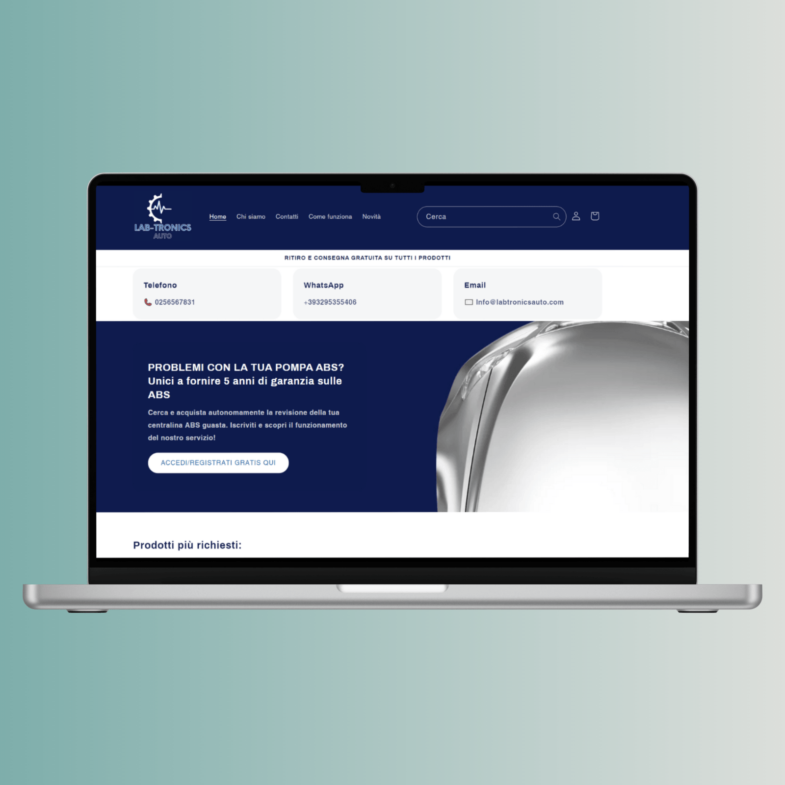 E-commerce con intelligenza artificiale e ChatBot AI integrato