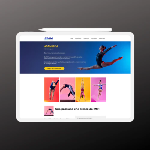 Sito web ASAM Gym, ginnastica artistica a Cologno Monzese